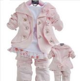 Kit casaco com capuz + casaco com arco buttont + calça