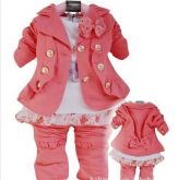 Kit casaco com capuz + casaco com arco buttont + calça
