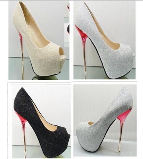 Scarpins Sexy Salto Alto Peep Toe