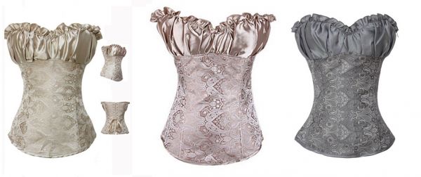Corselet cetim com laço